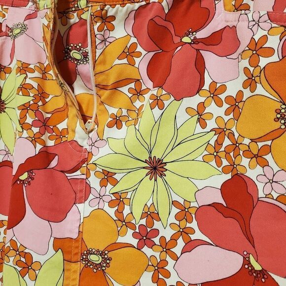 Talbots Bright Floral Cotton Stretch Skirt 12 - Picture 7 of 8